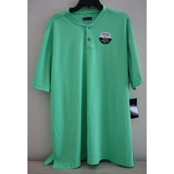 PGA Tour PVKSC046DS Men's Sz 2XL Spring Bouquet Green Edge Collar Polo Shirt $52 - Picture 1 of 6